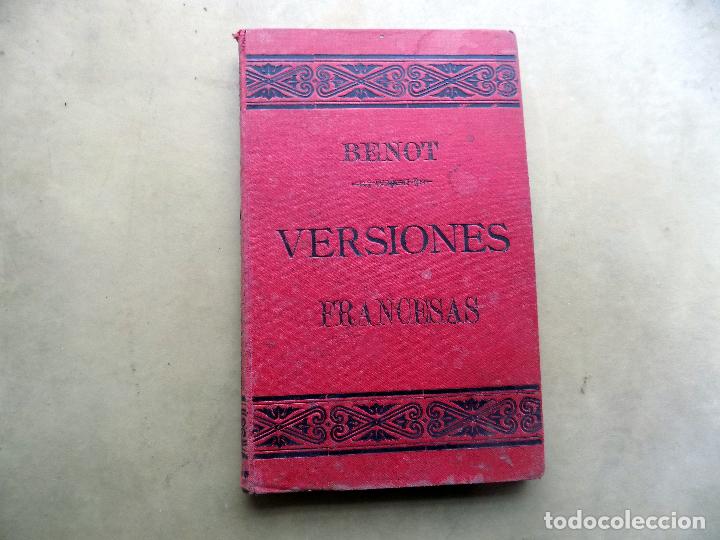 Libros de segunda mano: VERSIONES FRANCESAS. EDUARDO BENOT.  1889 - Foto 1
