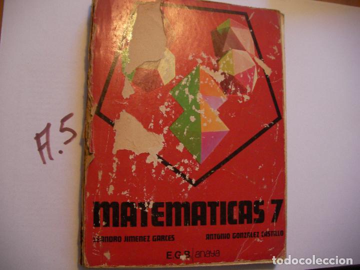 Libros de segunda mano: ANTIGUO LIBRO DE TEXTO MATEMATICAS 7 - ANAYA - Foto 1