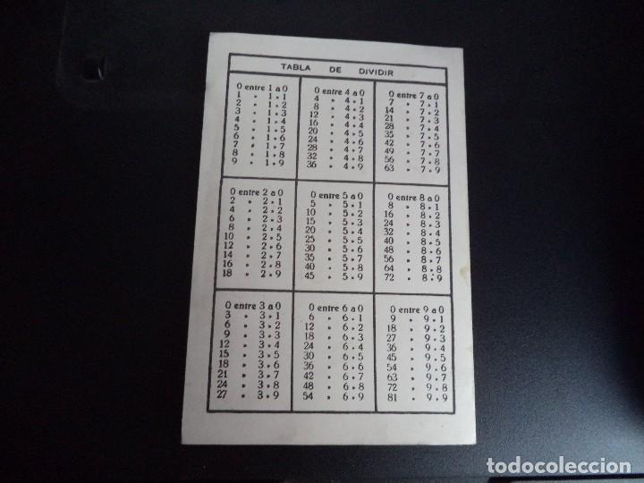 Libros de segunda mano: Antigua y util tabla de multiplicar - Foto 3 - 301517068