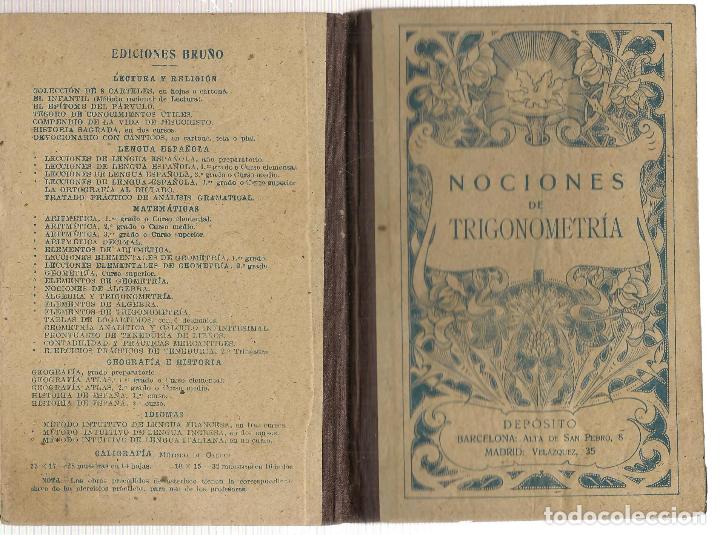 Libros de segunda mano: NOCIONES DE TRIGONOMETR&Iacute;A. BRU&Ntilde;O.  (P/C16) - Foto 3
