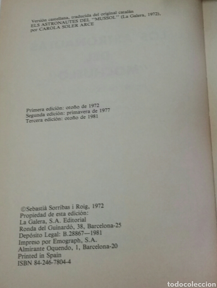 Libros de segunda mano: Los Astronautas del Mochuelo. - Foto 3