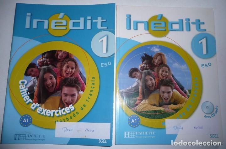 Libros de segunda mano: In&eacute;dit M&eacute;thode de fran&ccedil;ais 1&ordm; ESO (Libro + cuaderno de ejercicios) - Foto 1