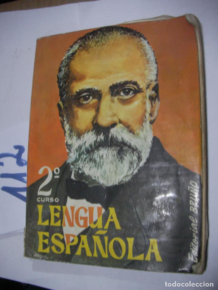 Libros de segunda mano: ANTIGUO LIBRO TEXTO - LENGUA ESPA&Ntilde;OLA 2&ordm; BRU&Ntilde;O - Foto 1