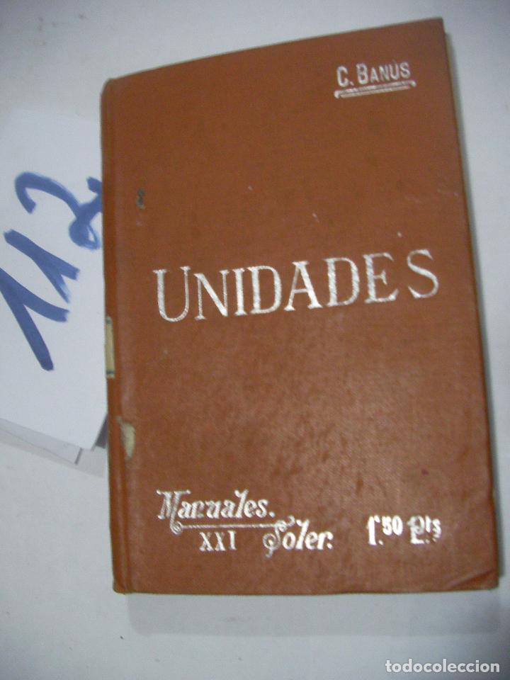 Libros de segunda mano: ANTIGUO LIBRO TEXTO - UNIDADES - MANUALES SOLER - Foto 1