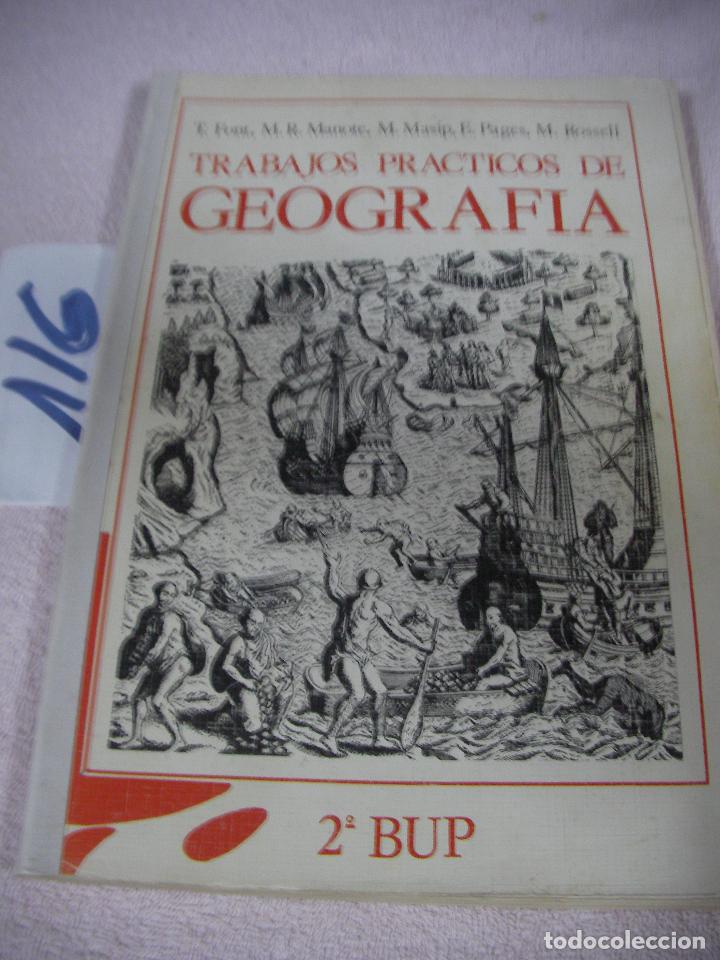 Libros de segunda mano: ANTIGUO LIBRO DE TEXTO - TRABAJOS PRACTICOS DE GEOGRAFIA 2&ordm; BUP - Foto 1