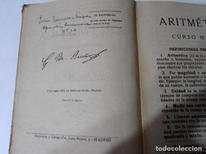 Libros de segunda mano: EDICIONES BRU&Ntilde;O, ARITMETICA,SEGUNDO CURSO, 1942 - Foto 5