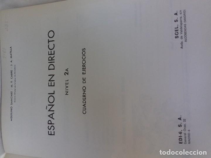 Libros de segunda mano: ESPA&Ntilde;OL EN DIRECTO-CUADERNO DE EJERCICIOS-NIVEL 2A- - Foto 2
