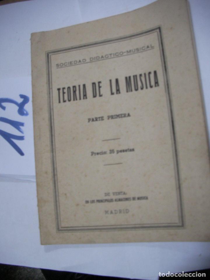 Libros de segunda mano: ANTIGUO LIBRO DE TEXTO - TEORIA DE LA MUSICA - Foto 1