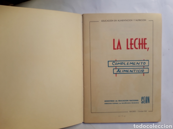 Libros de segunda mano: Libros escuela ense&ntilde;anza - la leche complemento alimenticio servicio escolar de alimentaci&oacute;n y nutri - Foto 3