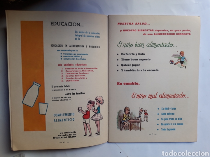 Libros de segunda mano: Libros escuela ense&ntilde;anza - la leche complemento alimenticio servicio escolar de alimentaci&oacute;n y nutri - Foto 4