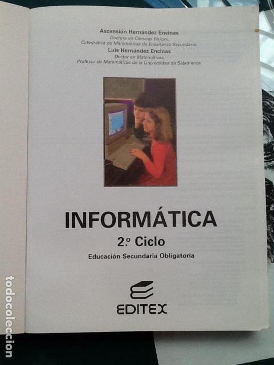 Libros de segunda mano: INFORMATICA. ED. EDITEX - Foto 2