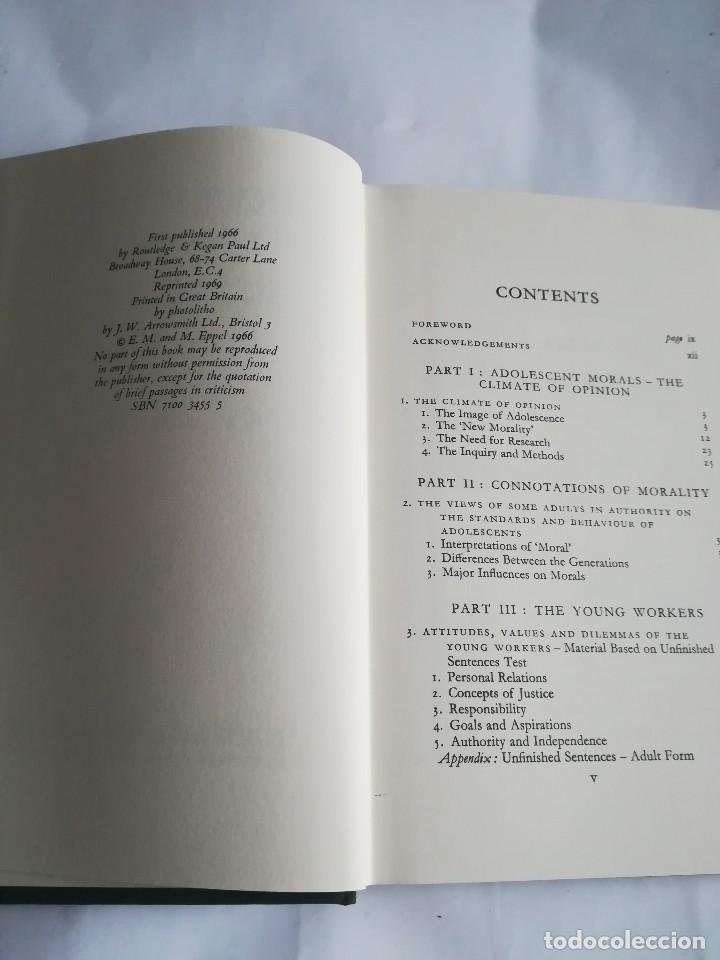 Libros de segunda mano: Adolescents and morality, por M. Eppel, en ingl&eacute;s, 1969 - Foto 2
