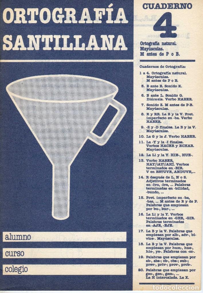 Libros de segunda mano: Cuadernillo Ortografia Santillana n&ordm; 4 - Foto 1