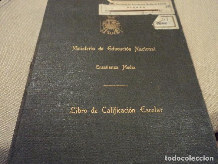 Libros de segunda mano: libro de calificacion escolar 1939 de lerida completo muchas polizas