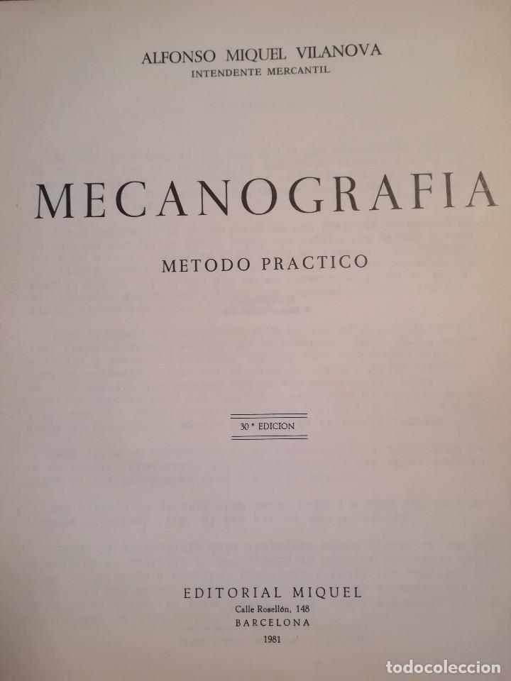 Libros de segunda mano: Mecanograf&iacute;a. M&eacute;todo pr&aacute;ctico - Alfonso Miquel Vilanova - 1981 - Foto 3