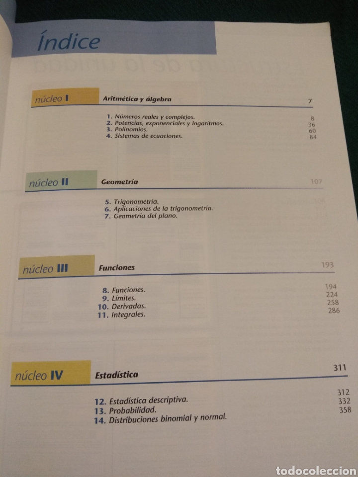 Libros de segunda mano: Matem&aacute;ticas 1&ordm; Bachillerato. Bru&ntilde;o 2000 (sin usar) - Foto 2