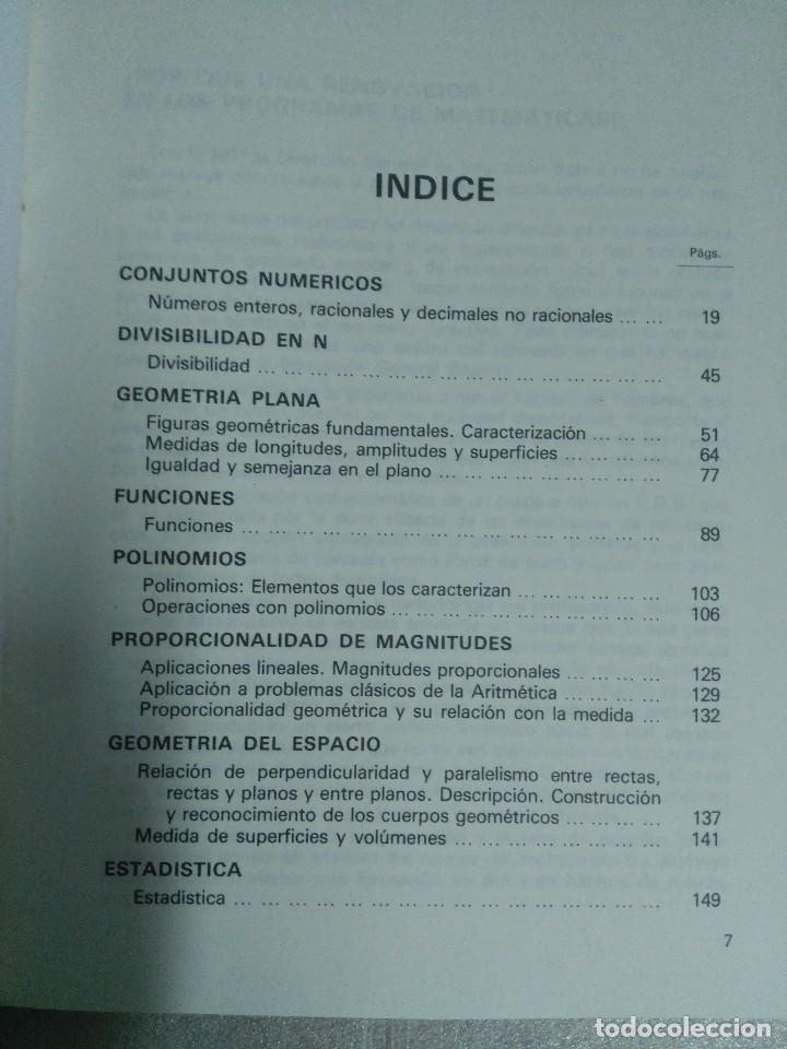 Libros de segunda mano: MATEMATICAS -ESTUDIOS Y EXPERIENCIAS EDUCATIVAS SERIE EGB - Foto 2