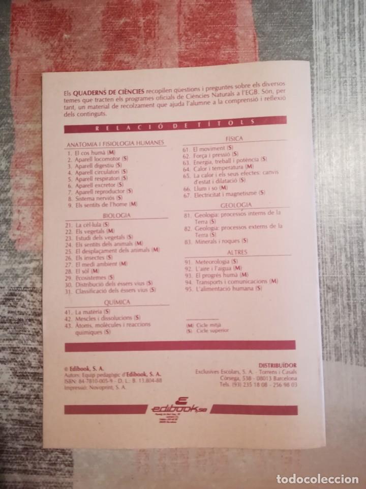 Libros de segunda mano: Quaderns de ci&egrave;ncies n&ordm; 9 - Els sentits de lhome - en catal&agrave; - Foto 2