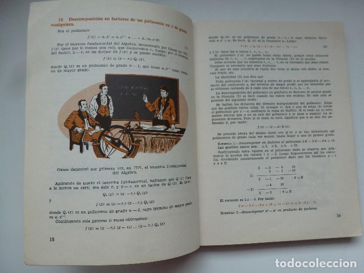 Libros de segunda mano: MATEM&Aacute;TICAS 4&ordm;. C. MARCOS Y J. MART&Iacute;NEZ. EDICIONES S. M. 1965 - Foto 3