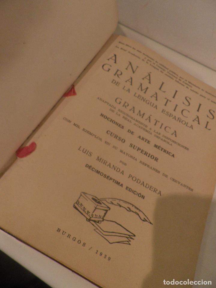 Libros de segunda mano: Practicas de analisis gramatical, Luis Miranda Podadera, Burgos, 1939 - Foto 5