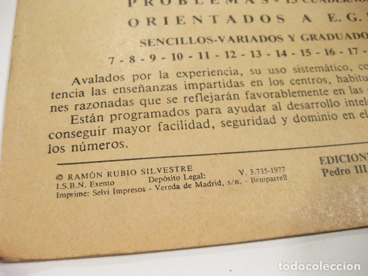 Libros de segunda mano: CUADERNO DE EJERCICIOS DE PROBLEMAS RUBIO 3A - MULTIPLICAR - 1977 - SIN ESTRENAR - Foto 2