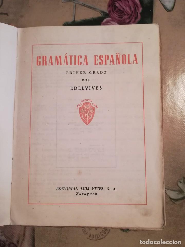 Libros de segunda mano: Gram&aacute;tica Primer grado - Editorial Luis Vives - 1953 - Foto 4