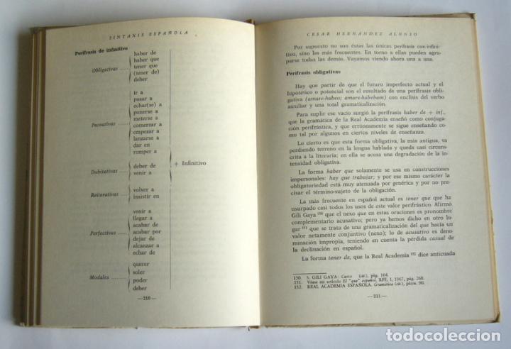 Libros de segunda mano: SINTAXIS ESPA&Ntilde;OLA - CESAR HERNANDEZ ALONSO - PRIMERA EDICION. 1970 - Foto 3