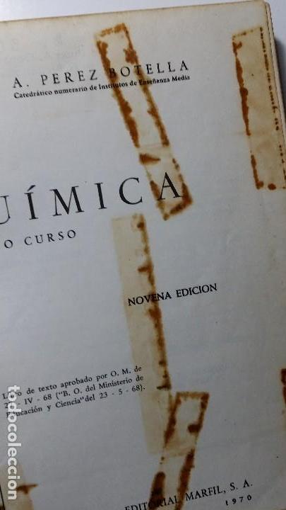 Libros de segunda mano: QUIMICA. 5&ordm; CURSO. A.PEREZ BOTELLA - Foto 2