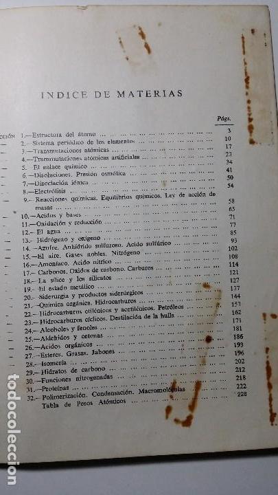 Libros de segunda mano: QUIMICA. 5&ordm; CURSO. A.PEREZ BOTELLA - Foto 4