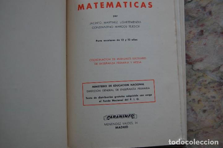 Libros de segunda mano: MATEMATICAS. EDIT. SM. 1965. TAPA DURA. - Foto 5