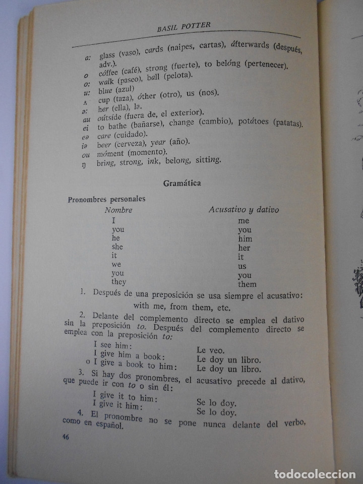 Libros de segunda mano: Ingl&eacute;s para espa&ntilde;oles elemental, (Basil Potter), Juventud 1968 - Foto 5