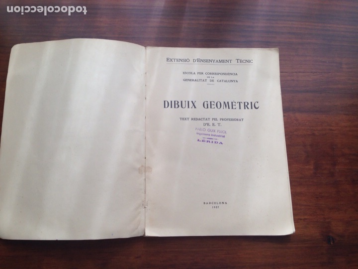 Libros de segunda mano: Extensio dEnsenyament Tecnic. Dibuix Geometric 1937 - Foto 2