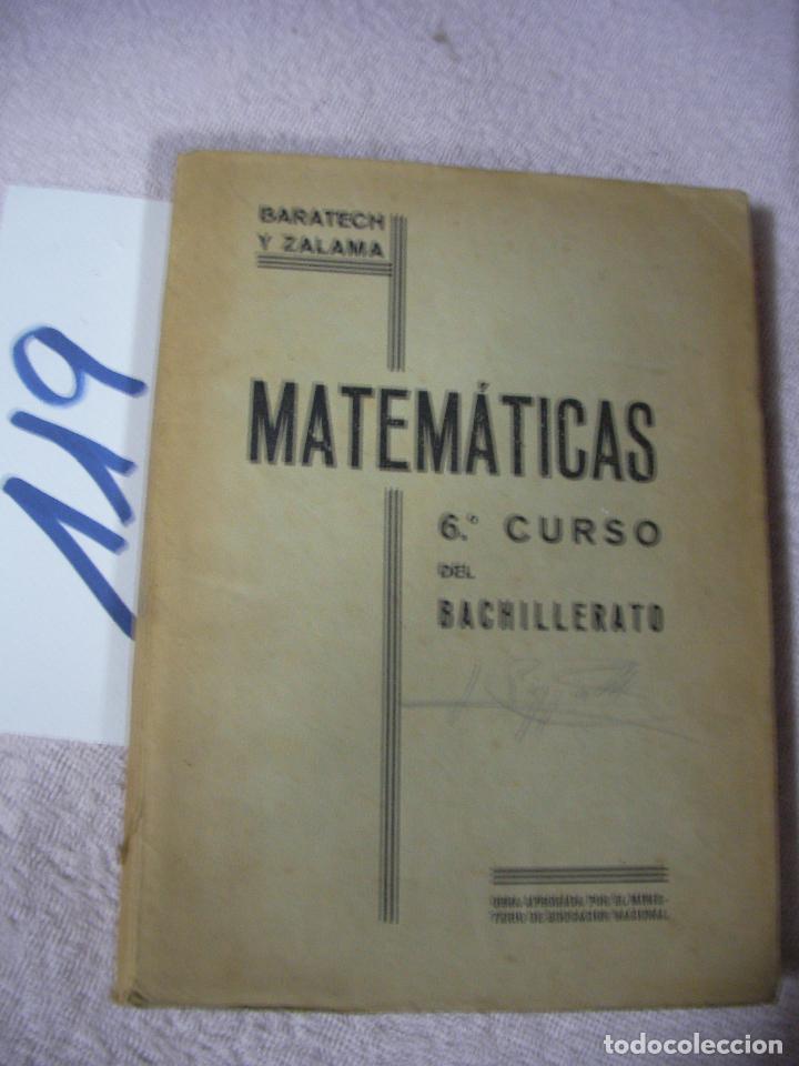 Libros de segunda mano: ANTIGUO LIBRO DE TEXTO - MATEMATICAS 6&ordm; CURSO - Foto 1