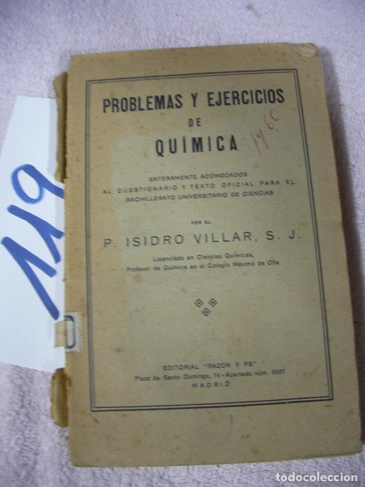Libros de segunda mano: ANTIGUO LIBRO DE TEXTO - PROBLEMAS Y EJERCICIOS DE QUIMICA - Foto 1