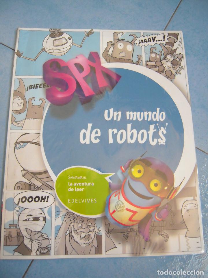 Libros de segunda mano: C&oacute;mic Un mundo de robots Superpix&eacute;polis Edelvives - Foto 1