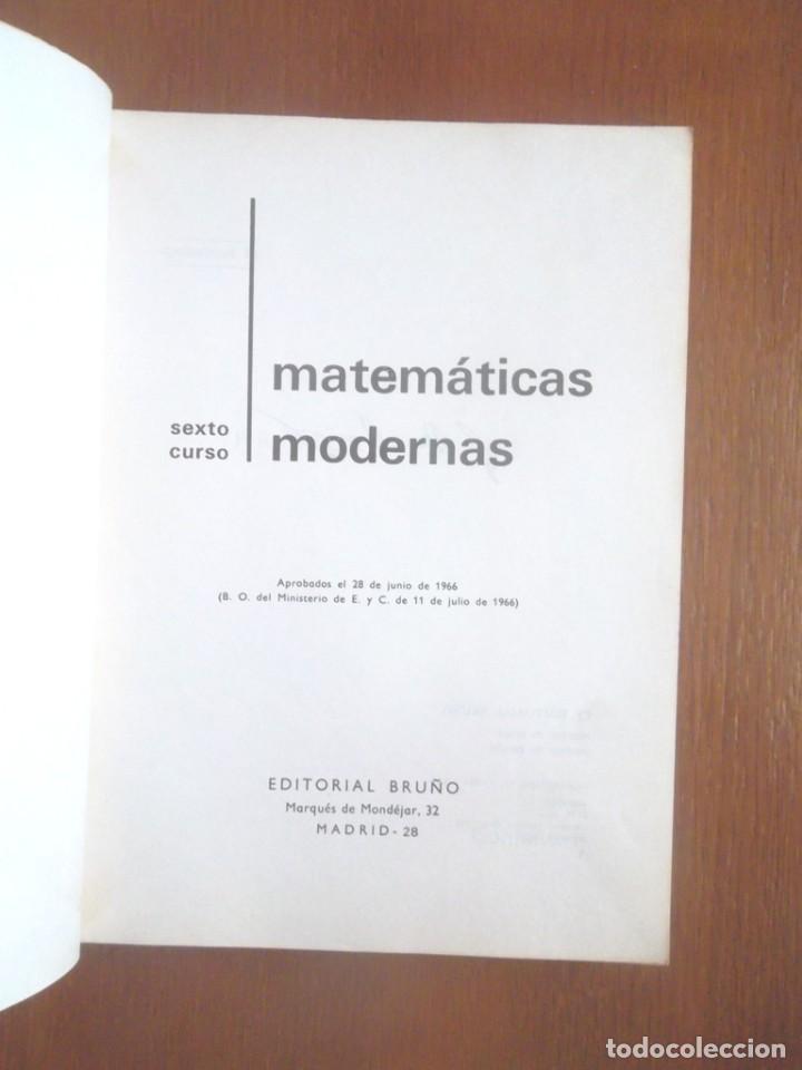 Libros de segunda mano: Matem&aacute;ticas modernas, sexto curso 1966 Ed Bru&ntilde;o, Madrid - Foto 2