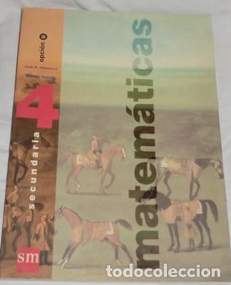 Libros de segunda mano: MATEM&Aacute;TICAS 4 DE SECUNDARIA, ED. S.M., 1995 - Foto 1