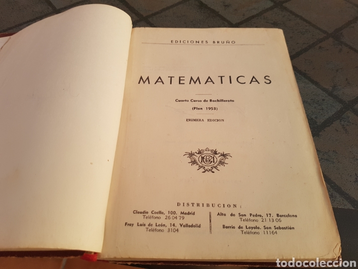 Libros de segunda mano: Matem&aacute;ticas cuarto curso bachillerato - bru&ntilde;o - - Foto 2