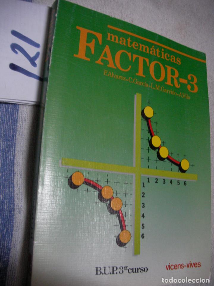 Libros de segunda mano: ANTIGUO LIBRO DE TEXTO - MATEMATICAS 3&ordm; BUP - FACTOR - Foto 1