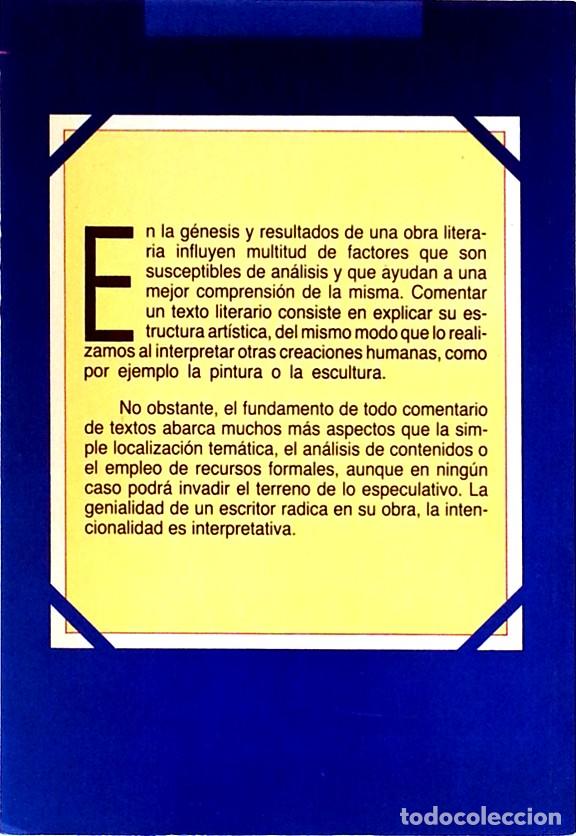 Libros de segunda mano: Lengua espa&ntilde;ola: comentario de textos - Biblioteca pr&aacute;ctica del estudiante - Foto 2