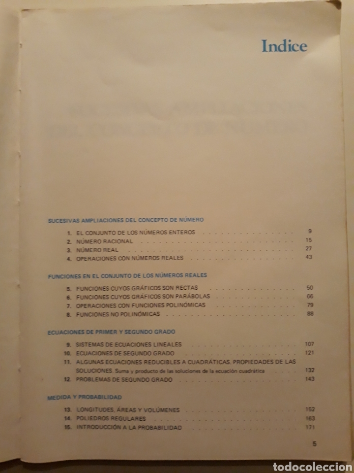 Libros de segunda mano: MATEMATICA ORBE 8&deg;. Ed. Vicens Vives 1974 - Foto 2