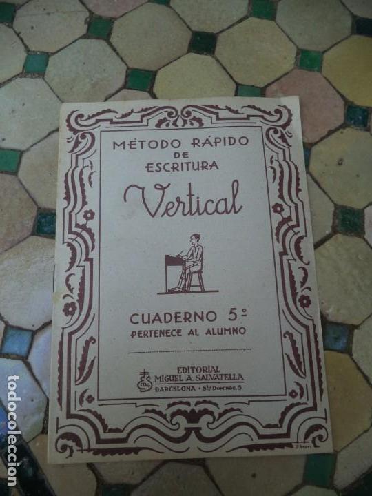 Second hand books: Antiguo cuaderno escuela de escritura Vertical cuaderno 5&ordm; a&ntilde;o 1959