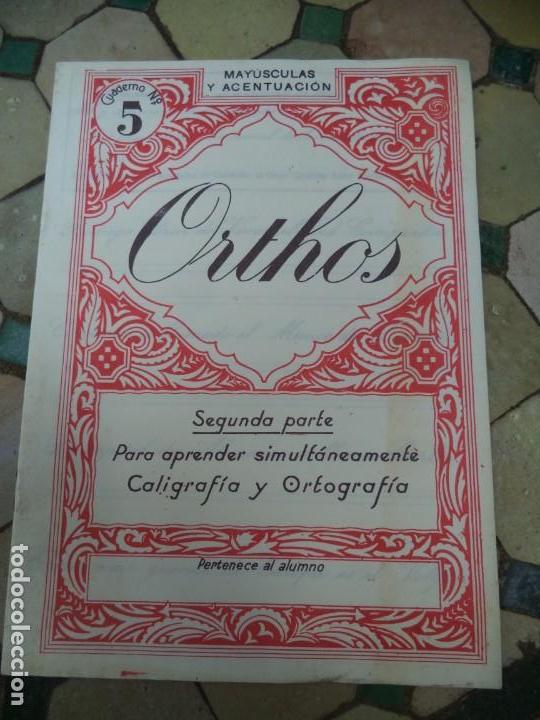 Second hand books: Antiguo cuaderno escuela de escritura Orthos Segunda parte .Cuaderno num.5 a&ntilde;o 1959