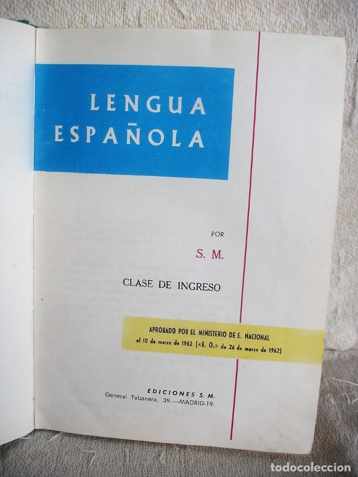 Libros de segunda mano: Lengua espa&ntilde;ola. 4&ordm; grado. Ediciones S. M. 1966 - Foto 3