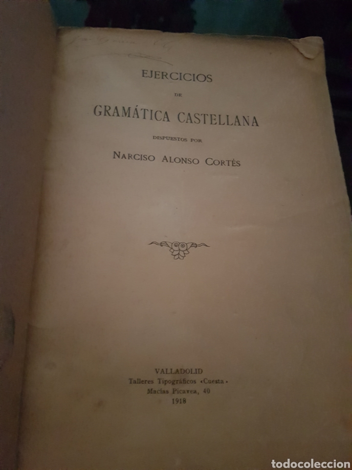 Libros de segunda mano: Ejercicios de gram&aacute;tica castellana 1918 - Foto 1