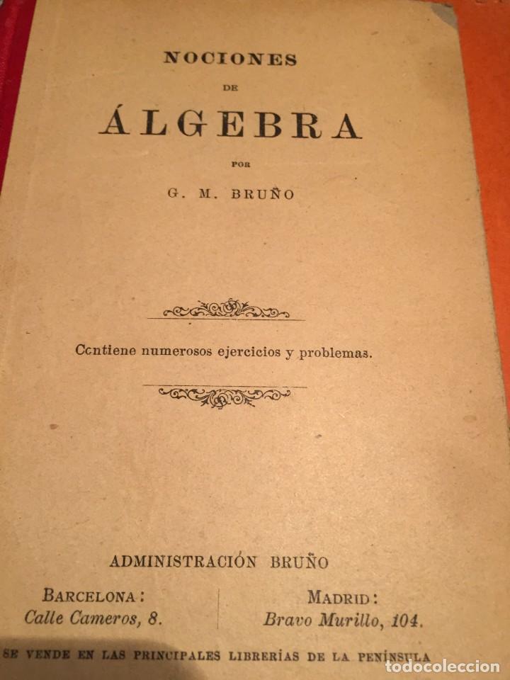 Libros de segunda mano: Nociones de Algebra. Bru&ntilde;o - Foto 1