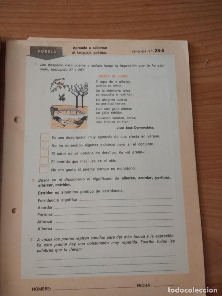 Libros de segunda mano: FICHAS DE ACTIVIDADES LENGUAJE 5&ordm; E.G.B. EDICIONES S.M. - Foto 3