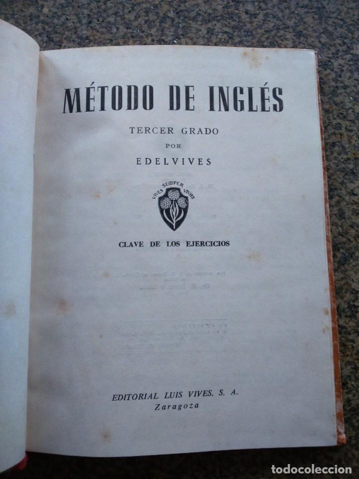 Libros de segunda mano: METODO DE INGLES -- 3&ordm; CURSO -- EDELVIVES 1953 -- - Foto 2