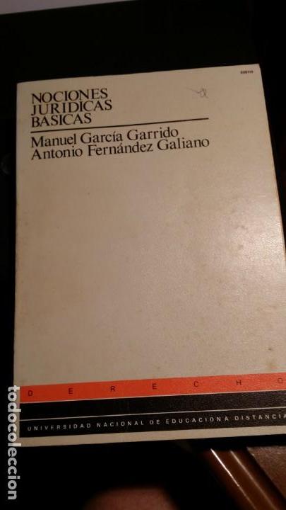 Libros de segunda mano: NOCIONES JURIDICAS BASICAS (UNED) - Foto 1