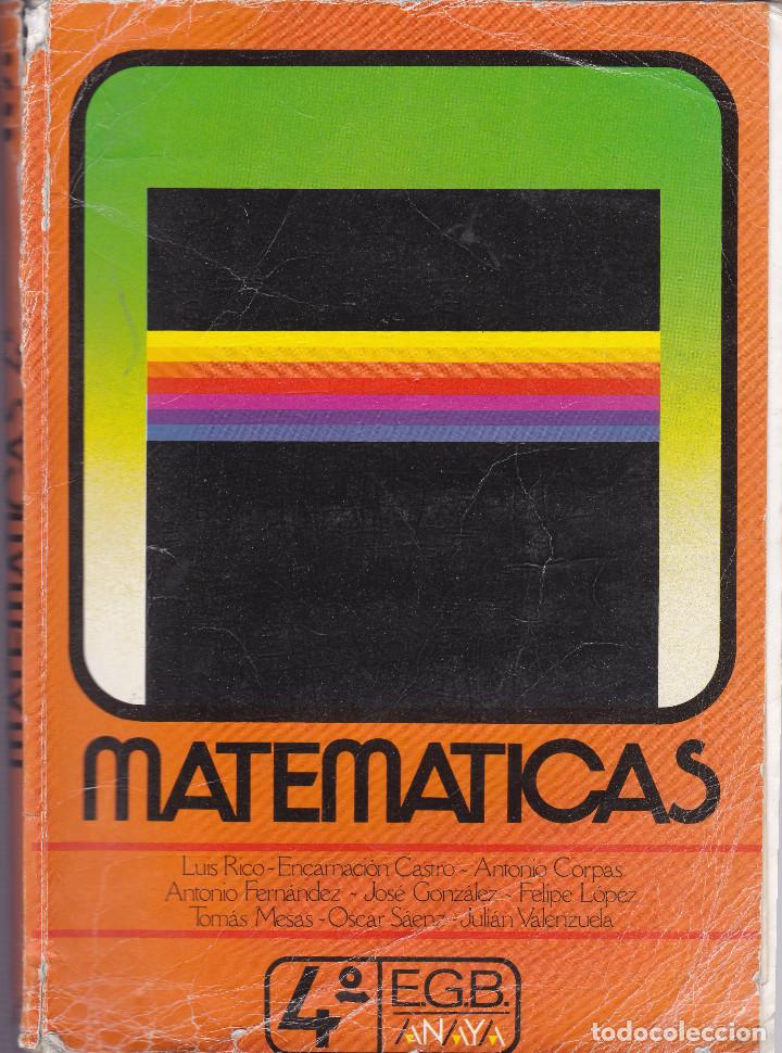 Libros de segunda mano: 9894- LIBRO MATEMATICAS 4&ordm; E.G.B. EDITORIAL ANAYA - Foto 1